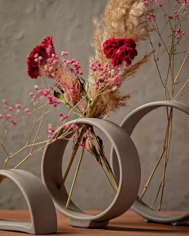 RING VASES - GREY