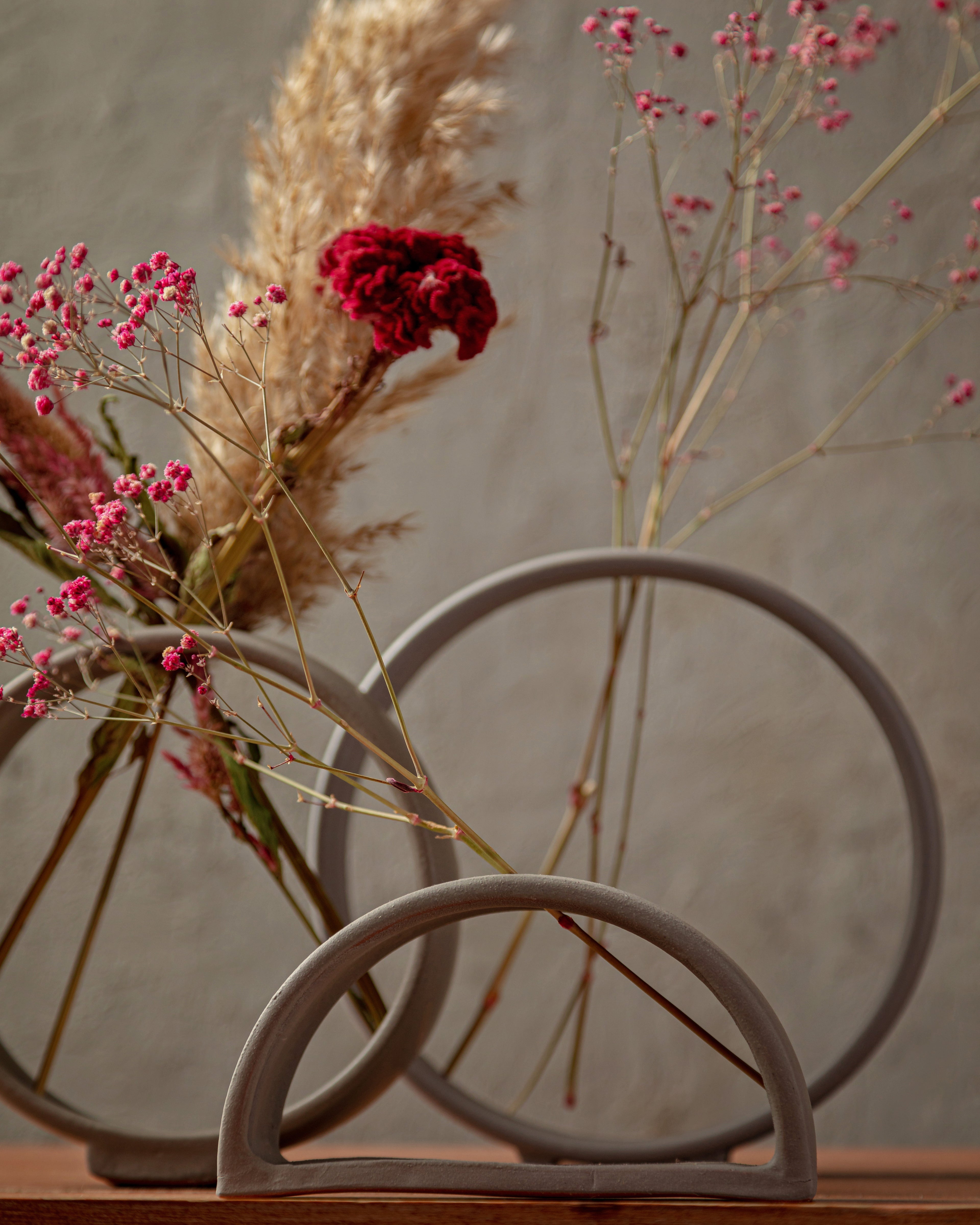 RING VASES - GREY