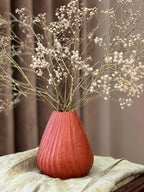 Shell Vase - Maroon