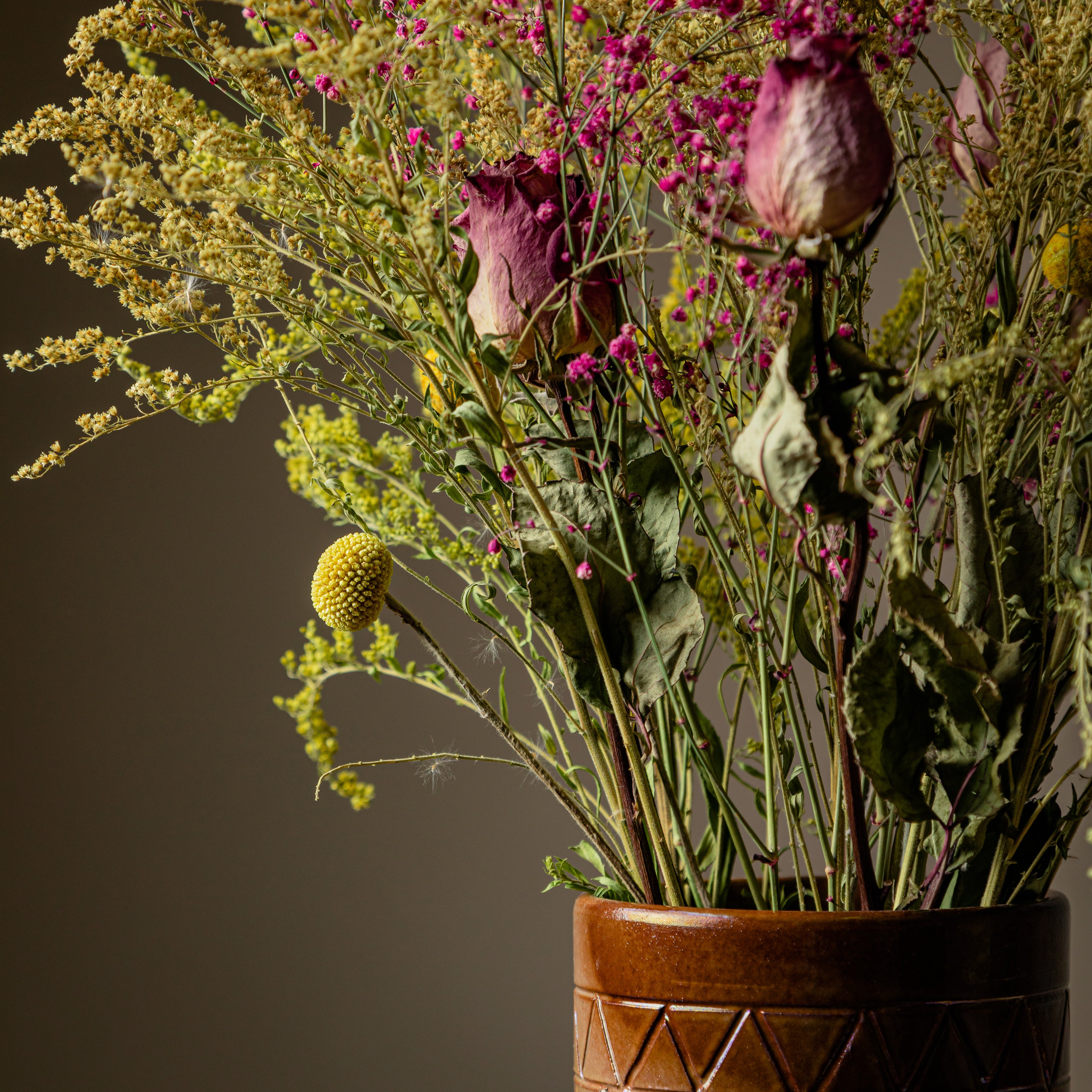 Pink Gypsophila and Roses Bouquet