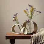 The Novel Ring Vases - Ivory