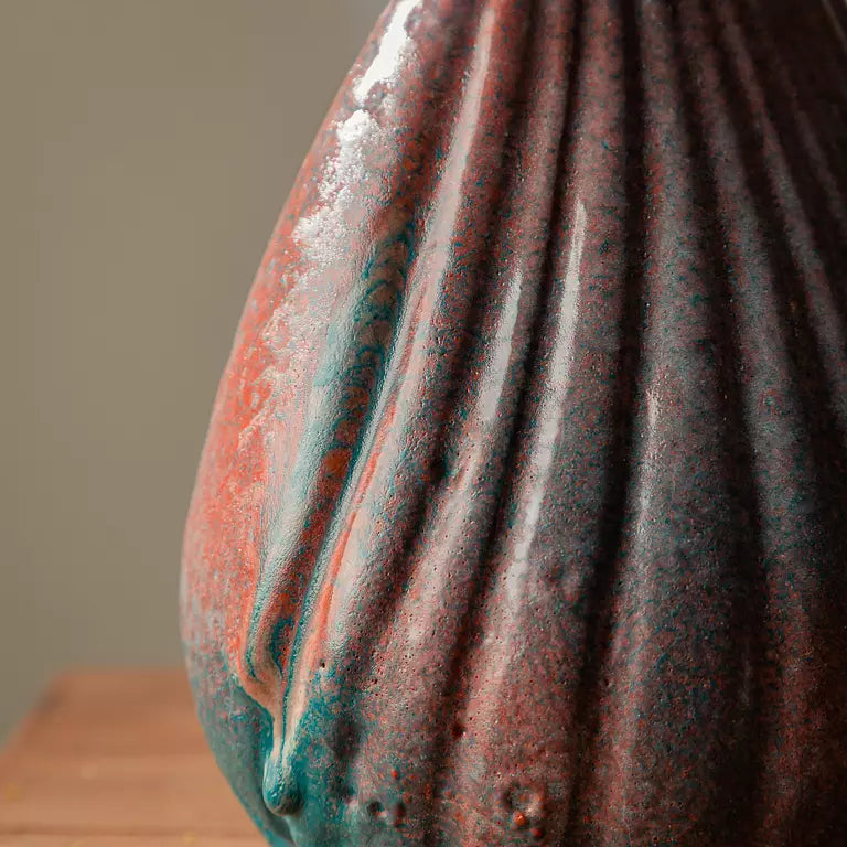 Turquoise Fusion Shell Vase