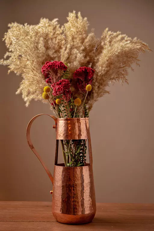 HAMMERED RED COPPER VASE