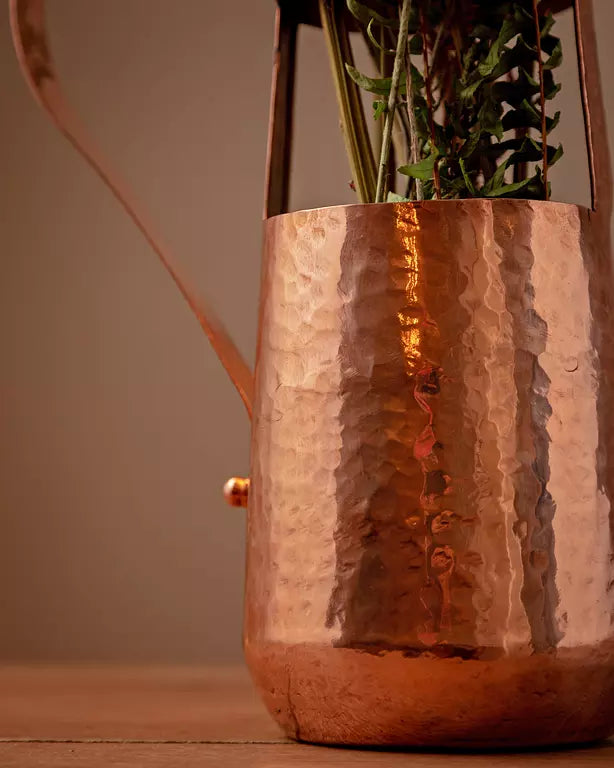 HAMMERED RED COPPER VASE