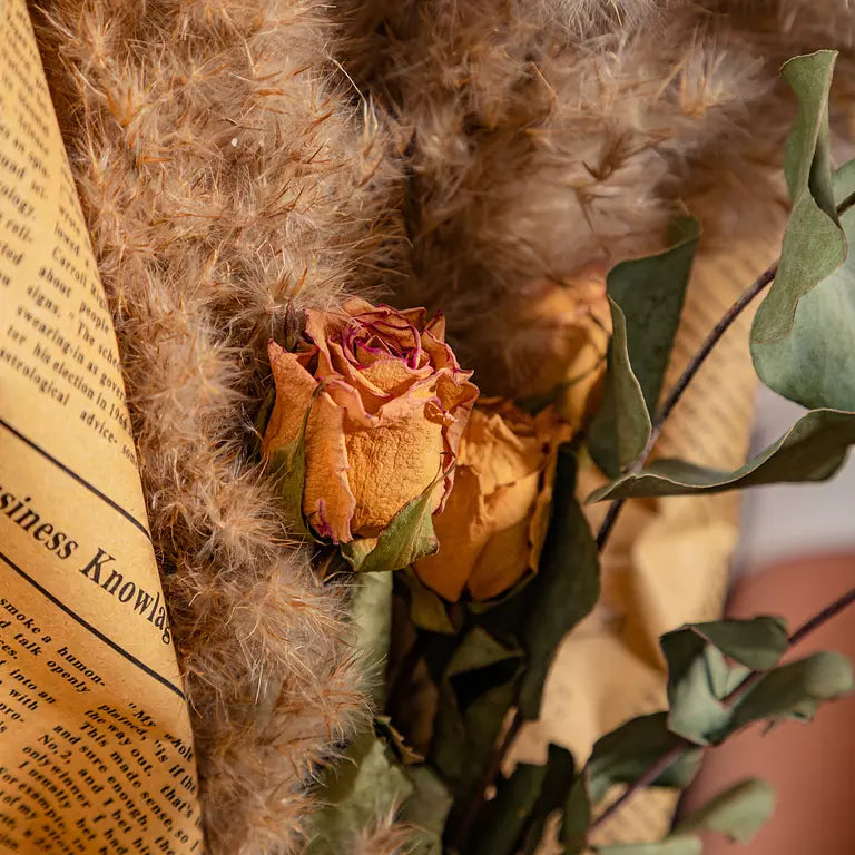 Eucalyptus with Aged Roses