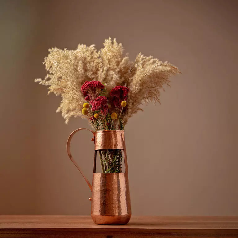 HAMMERED RED COPPER VASE